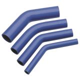 Blå silikoneslange 45° 150x150 mm